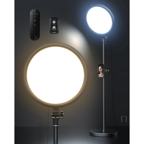 Ring Light Aureday Big de 79 pulgadas con soporte, control remoto y soporte para teléfono
