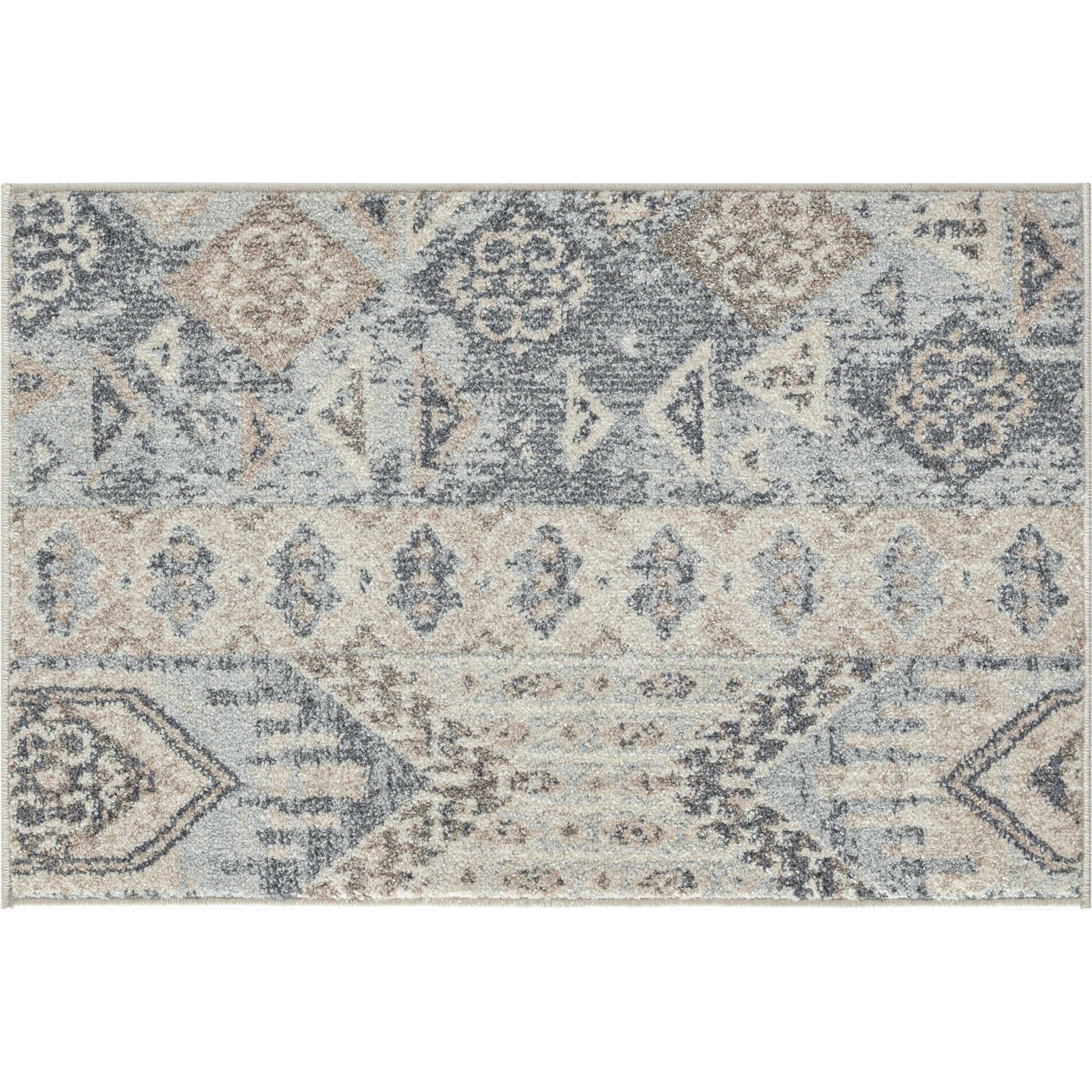 2x3 Modern Cream Small Area Rug, Throw Mat for Indoor Entry | Ideal for Kitchen or Bathroom Rugs 2' x 3'