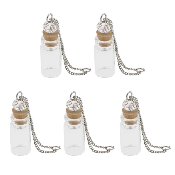 5 mini frascos de vidrio vacíos con fragancias para decoración DIY 1ml Borrar