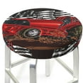 thumbnail image 5 of Salouo tractor Pattern Bar Stool Cushion Cover, Round Crease-Resistant Stretchy Dustproof Stool Seat Slipcover for Bar Round Chair-13 inch, 5 of 6