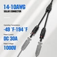 thumbnail image 4 of Adaptador fotovoltaico paralelo con rama en Y ECO-WORTHY de 30 A Solar Connectors, 4 of 7