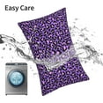 thumbnail image 5 of KLL Purple Leopard Pillow Covers Envelope Closure,Super Soft and Cozy Fuzzy Fleece Pillow Case Cover (No pillow core）, 5 of 5