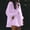 Purple, variant on Purcolt Women 2 Piece Matching Set Dressy Casual Stripes Collared Long Sleeve Button Down Shirts Wide Leg Shorts Loose Fit Work Office Outfits with Ruffled Trim