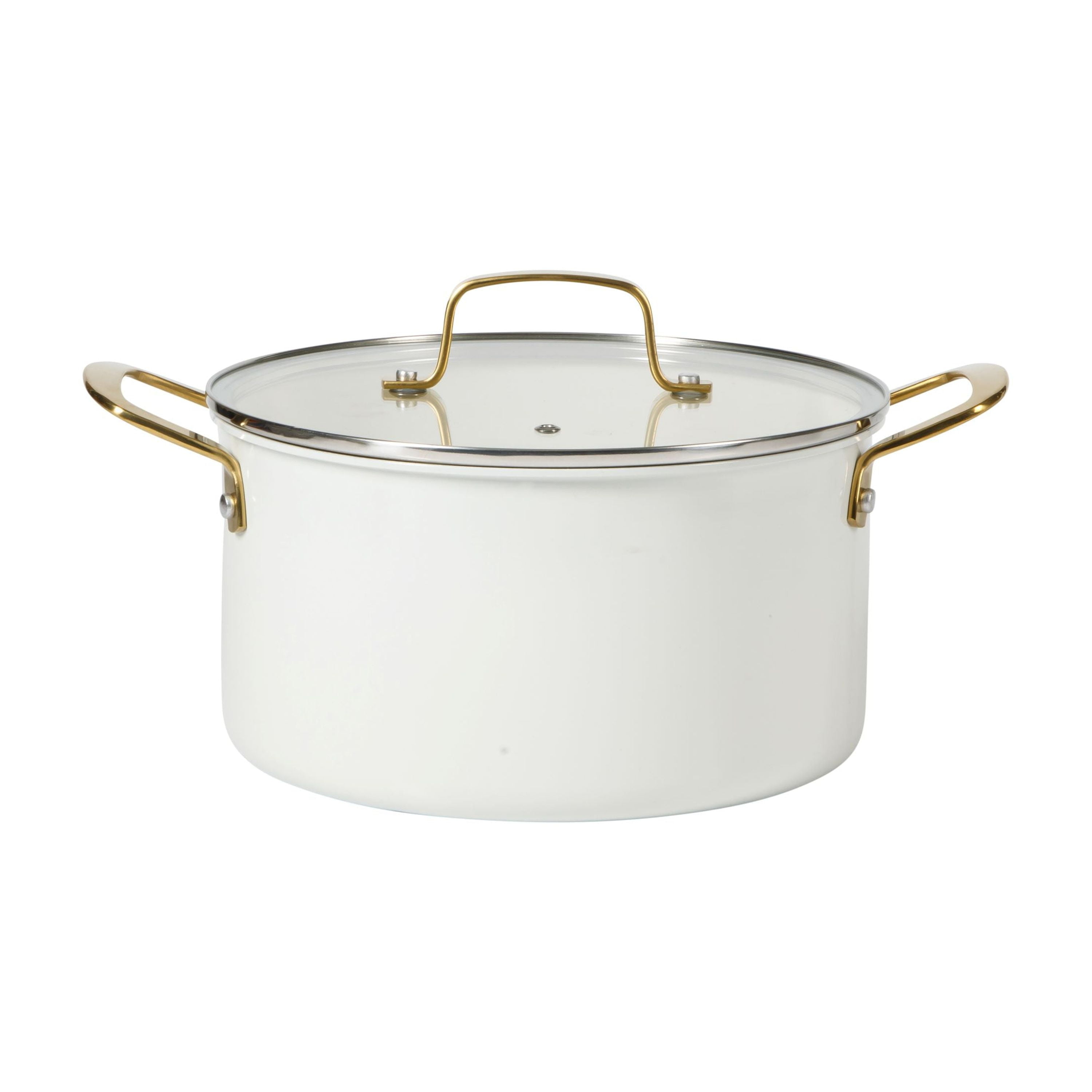 Martha Stewart Everyday Emmie 10-Piece Non-Stick Aluminum Cookware Set, Cooking Pots and Pans Set, Linen