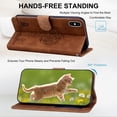 thumbnail image 2 of Allytechgroup for iPhone XS Max Case with Credit Card Slot, RFID Blocking PU Leather Flip Wallet Case for Women Girls Shockproof Protective Case Cover for iPhone XS Max, Brown, 2 of 6