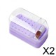 thumbnail image 1 of 2xSoporte Para Puntas De Uñas Portátil Con Cubierta Transparente Impermeable 2 En 1 Para Salón Violeta, 1 of 8