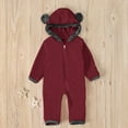 thumbnail image 6 of Baby Boy Bright Puffy Jacket Girl Bear Ears Footed Kids Lightweight Jacket Hooded Romper Jumpsuit 4T Light Weight Jacket Coat, 6 of 9