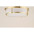 thumbnail image 4 of Maxim Rogue 17" Wide Modern White and Satin Brass LED Ceiling Light, 4 of 8
