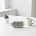 thumbnail image 2 of REGALWOVEN Loud Alarm Clock for Heavy Sleepers Three Alarms Battery Powered, Large LED Display for Bedroom, Dorm Room Beige 5.9"L x 1.77"W x 2.75"H, 2 of 7