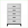 thumbnail image 2 of Chests & Wardrobes | Modern White 5-Drawer Mirage Chest with Kennin Center Glide | White | Solid Wood+MDF, 2 of 5