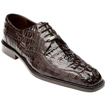 Belvedere Mens Dress formal Shoes Chapo Genuine Crocodile Brown 1465