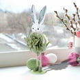 thumbnail image 6 of Fasiaou Large Flower Bunny Figurine Easter Ornament for Home Desktop and Shelf Decoration Displays,Green, 6 of 8