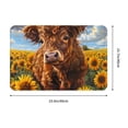 thumbnail image 3 of Uemuo Cloud Sky Sunflower Cow Printed Door Mat Indoor Doormat 16"x24",Front Back Door Mats Non Slip Entrance Rugs,Inside Doormats for Entryway, 3 of 9