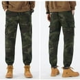 thumbnail image 5 of Baggy Cargo Pants Men Camouflage Work Pants Cargo Nine Tenths Length Big Tall Casual Lightweight Spring Fall CE1 M, 5 of 5