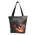 thumbnail image 1 of Disketp Fiery Black Dragon Attack Bolsa de Hombro Casual para Mujer, Bolso Cruzado para Compras, Viajes y Uso Diario, 1 of 6