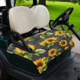 thumbnail image 2 of Golf Cart Seat Covers for 2 Seater,Sunflower Black Retro Microfiber Cart Seat Towel Blanket,Spring Summer Flowers Botanical Absorbent Breathable Non Slip Bench Seats Protector for Golf Course 51"x31", 2 of 9