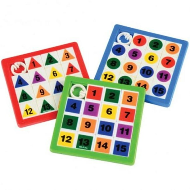 US Toy 4458X17 Puzzles à Diapositives Numériques de 8 Pièces - 12 par Pack - Pack de 17