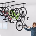 thumbnail image 6 of Ceiling Mounted Bike Rack for Garage, Indoor Metal Bike Hanger with  Adjustable Ceiling Hooks Hold Bikes, Space-Saving Garage Bike Storage for Storing Bike, 6 of 9