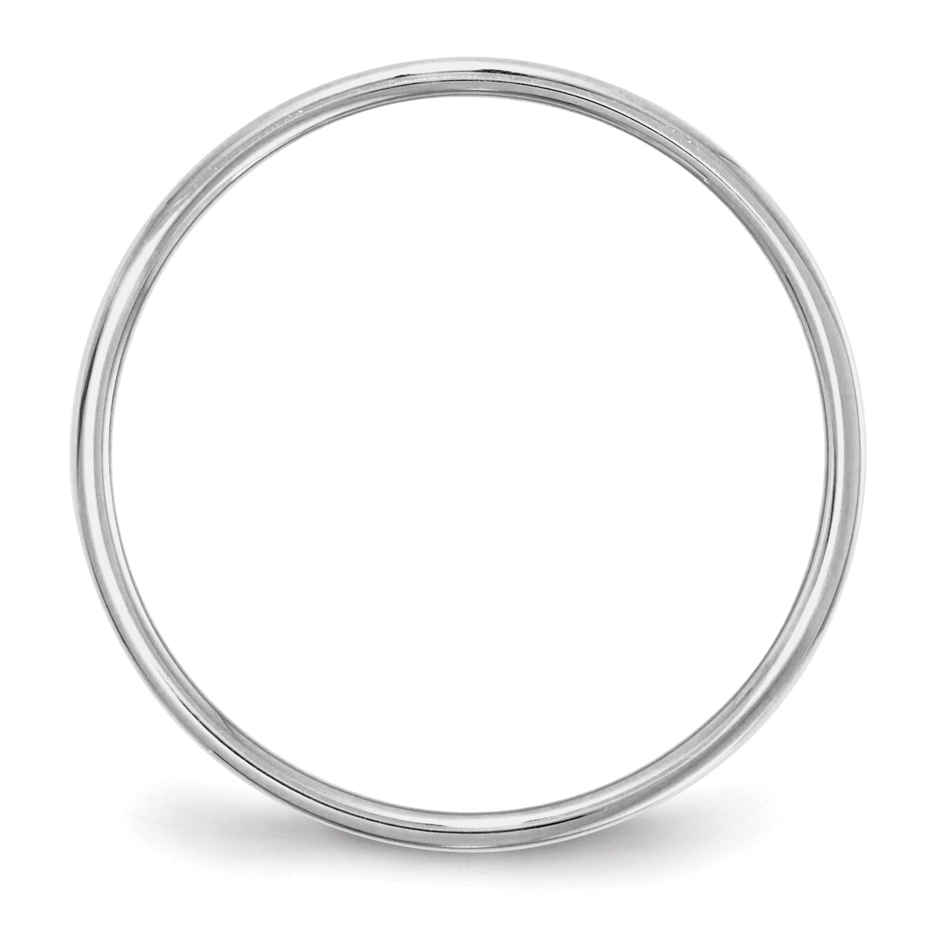 Finest Gold 14K 5 mm White Gold Light Weight Flat Band - Size 5.5