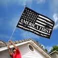 thumbnail image 3 of Dutern Double Sided America First USA Flag Distressed Black White Flags Banner 3 Ply with Brass Grommets 2x3 Feet, 3 of 5