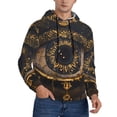 thumbnail image 2 of Haiem Mystical Golden Eye Patterned Men's Hoodie with Kangaroo Pocket - Ideal Pullover Sweatshirt for Daily Wear, Travel, and Home-3X-Large, 2 of 7