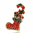 thumbnail image 6 of Rhinestone Christmas Socks Brooch Christmas Ornaments Suit Jacket Metal Pin Badge Brooch Christmas Ornaments, 6 of 6