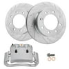 Detroit Axle - 353mm Front Drilled Rotors Driver Side Brake Caliper Replacement for 2006-2008 Dodge Ram 1500 2500 3500