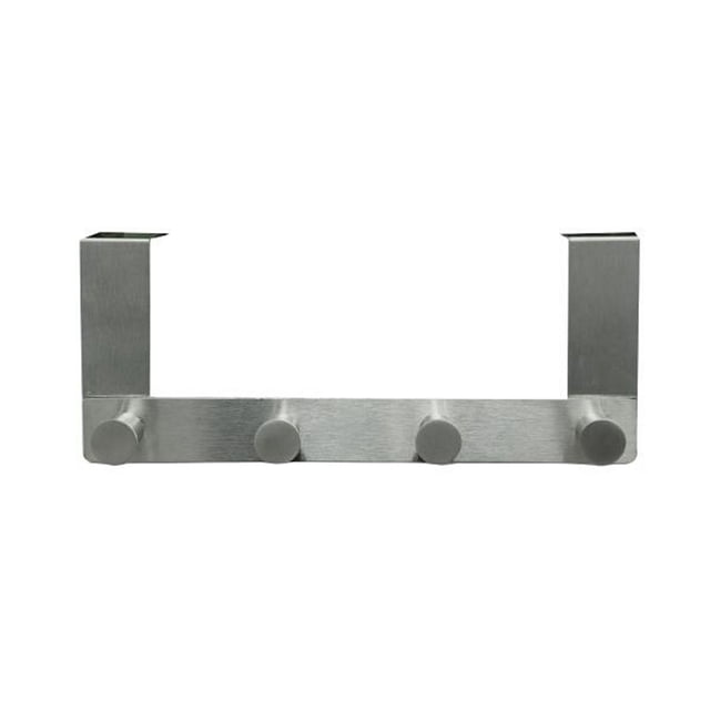 perchero puerta 4 ganchos inox 25 x 11.5 x 4.5 cm