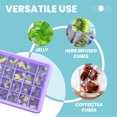 thumbnail image 3 of Yoove Ice Cube Tray with Lid, Bin, Scoop, 36 Mini Cube BPA Free Silicone Ice Tray for Freezer Violet, 3 of 9