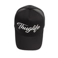 thumbnail image 1 of WITHMOONS Thuglife Print Mesh Trucker Snapback Hat Hiphop Baseball Cap ALM1504 (Black), 1 of 4