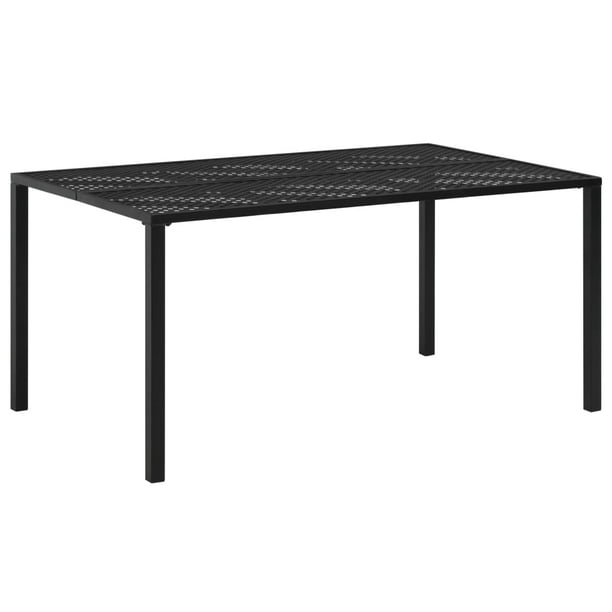 Stop Now 59 Patio Outdoor Dining Table Metal Mesh Square Bistro For Garden Backyard Com - Square Black Mesh Patio Table