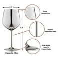 thumbnail image 3 of WOTOR Stainless Steel Wine Glasses Set of 4, 18oz Unbreakable & Portable Stemmed Metal (Silver), 3 of 7