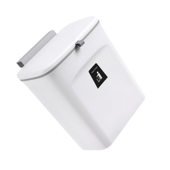 WORGEOUS  Small Waste Bin Garbage Trash Can with Lid Wastepaper Storage Container Kitchen