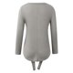 thumbnail image 5 of Blusa tipo túnica de punto tipo gofre para mujer, blusas con nudo de corbata, camisas lisas holgadas, 5 of 5