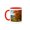 Red/White, variant on 3drose, Usa, Vermont, East Corinth. Fall Colors Framing Church and Town., 11oz Two-tone Red Mug