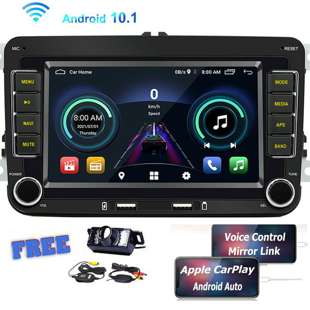Bedenk Interessant Gecomprimeerd Wireless Rear Camera Android 10 Car Stereo for VW with Apple Carplay Voice  Control Double Din 7 inch Touch Screen for Jetta Skoda Seat Golf Passat  Volkswagen Car Radio Bluetooth Canbus USB