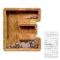thumbnail image 1 of Dsseng Wooden Piggy Bank  Personalized Letters Coin Bank Piggy Bank  Text Engraved Money Box Wooden Piggy Bank ​Gift for Kids  Christmas Birthday Gift Home Decoration. (J), 1 of 9