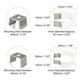 thumbnail image 2 of Clips en U Unique Bargains T5 T8 Soporte para LED Acero Inoxidable Blanco Paquete de 24, 2 of 5
