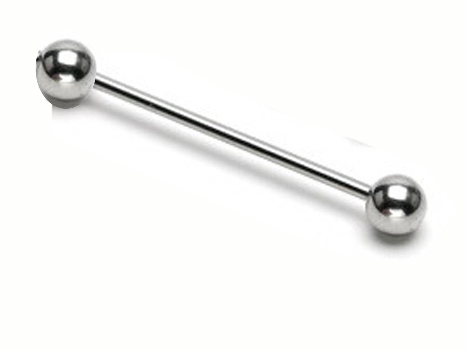 Body Jewelry Silver Tone Straight Barbell (10 G) Stainless Steel 13/