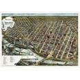 thumbnail image 2 of Smith 14x11 Black Ornate Wood Framed with Double Matting Museum Art Print Titled - Minneapolis Minnesota - Smith 1891, 2 of 4