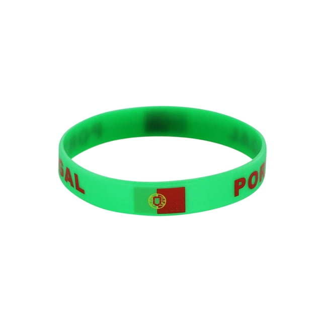 Bracelet en Silicone pour Compétition Mondiale de Football 2026 avec Drapeau National, Imprimé Résistant à la Décoloration et Extensible, Adapté pour Souvenir de Rassemblement de Fans, Jour de Match, 2.52 Po 0.02Lb