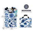 thumbnail image 2 of Yayeee Freestanding Laundry Hamper with Handle Collapsible Large Storage Basket for Clothes, Blue Floral Pattern, 2 of 7