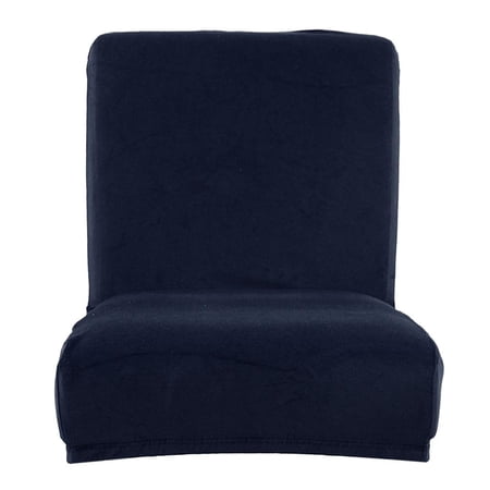 Soft Velvet Cover Dining Stretch Cover Low , Home, Hotel , Dark Blue
