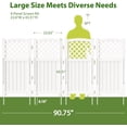 thumbnail image 2 of WLXIANG Outdoor Privacy Fence, 4 Fence Panels Privacy Screen Panels for Outside and Yard, Resin Air Conditioner Lattice Fence for Trash Can (White), 2 of 7