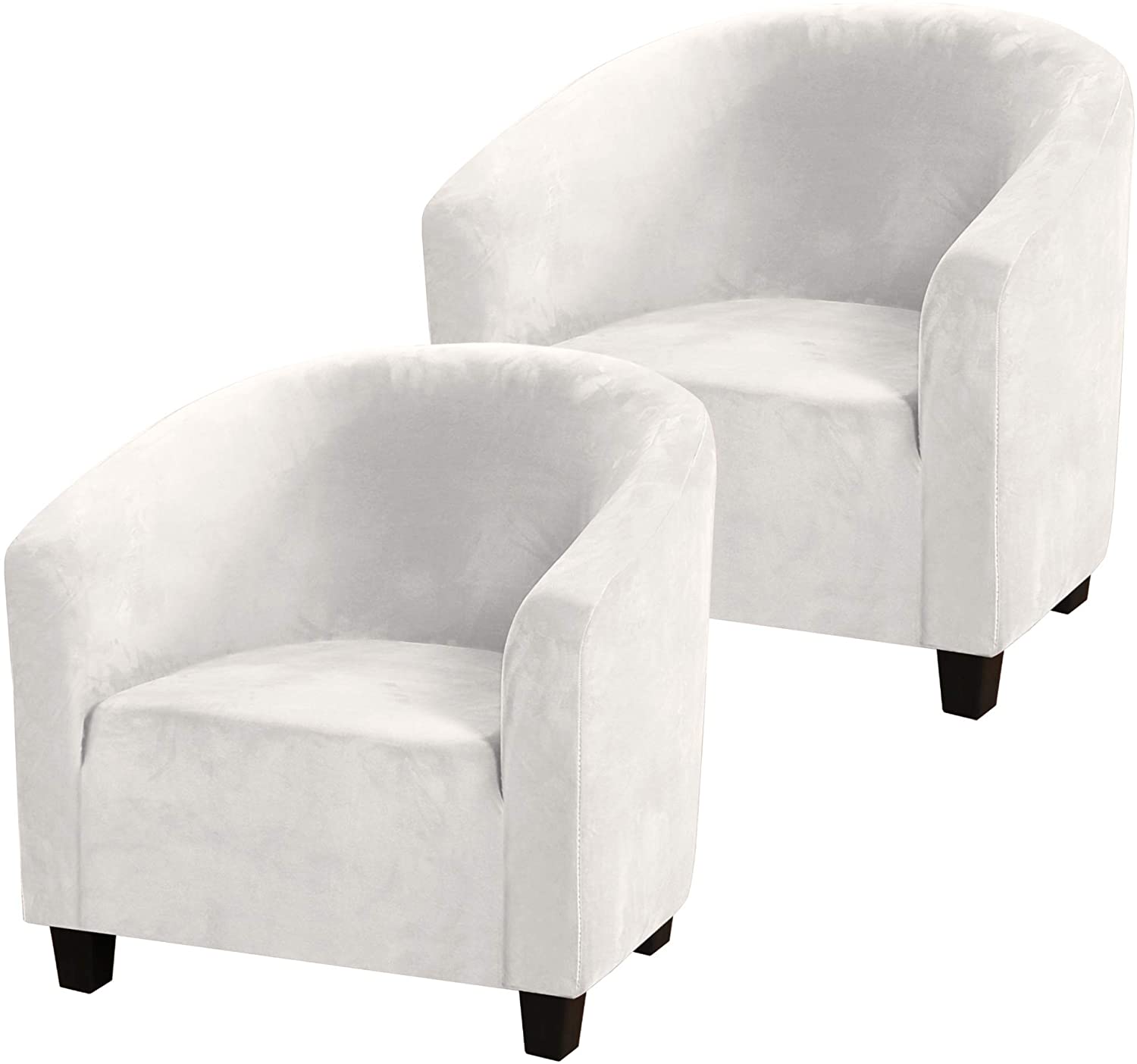 Velvet Club Chair Cover High Stretch Tub Chair Sofa Slipcover Skid