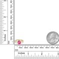 thumbnail image 6 of Gem Stone King 14K Two Tone Gold Pink Mystic Topaz and Lab Grown Diamond Engagement Ring for Women | 2.03 Cttw | Round 7MM | Gemstone November Birthstone | Size 5, 6 of 6