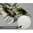 thumbnail image 6 of S4Sassy Monochrome Jungle Wallpaper Green Palm Wall Covering, 25" x 60" Self-Adhesive Textured Vinyl Wallpaper, Decorative Wall Wrap, Easy DIY Decor For Bedroom, Living Room, Living Spaces, 6 of 9