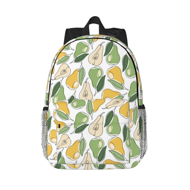 Easygdp Fruit Pears Mochila Ligera de 15 Pulgadas para Estudiantes, Mochila Cómoda para la Escuela y Viajes, Correas Ajustables