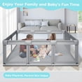thumbnail image 2 of Baby Playpen Fshibila 187 x 127 cm con malla suave y transpirable, color gris, 2 of 7