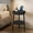 Black, variant on Luoshdecor 2-Tier Small Round End Table,Bed Side Table for Indoor Outdoor Living Room Bedroom Office